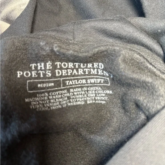 Taylor Swift Black Crewneck Hoodie with Minimal Logo - Picture 4 of 6